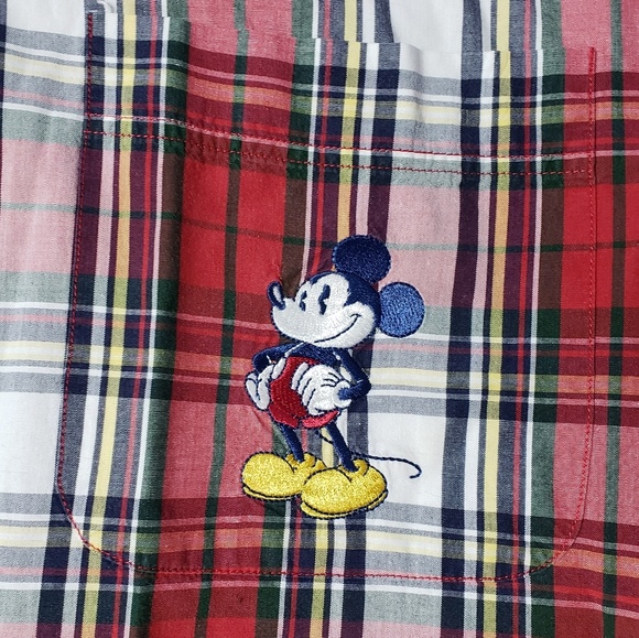Disney Mickey Mouse Plaid Button Up - Picture 2 of 6